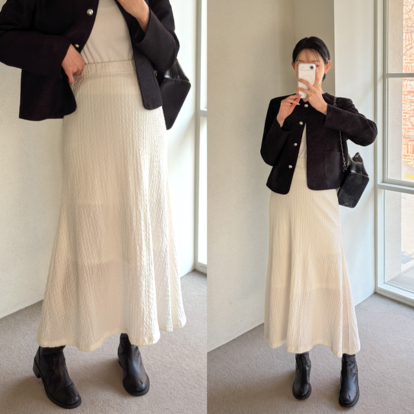 [S-made] Maternity*Swaying Jacquard Mermaid Maternity Skirt