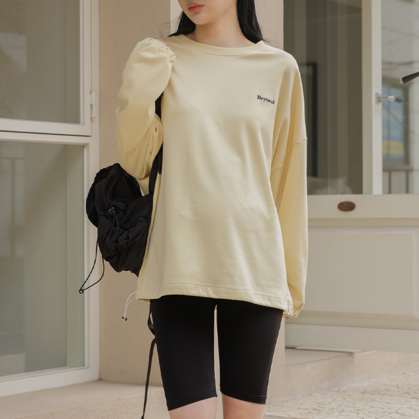 <b>[Limited Quantity SALE]</b> <b>[Loose Fit/Adjustable/Hip Cover]</b> [S-made] Maternity*Boxy Fit Adjustable Maternity T-shirt