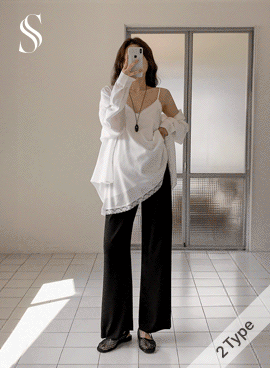 [S-made] Maternity* Wrinkle-free Char Silket Elastic Waist Maternity Pants