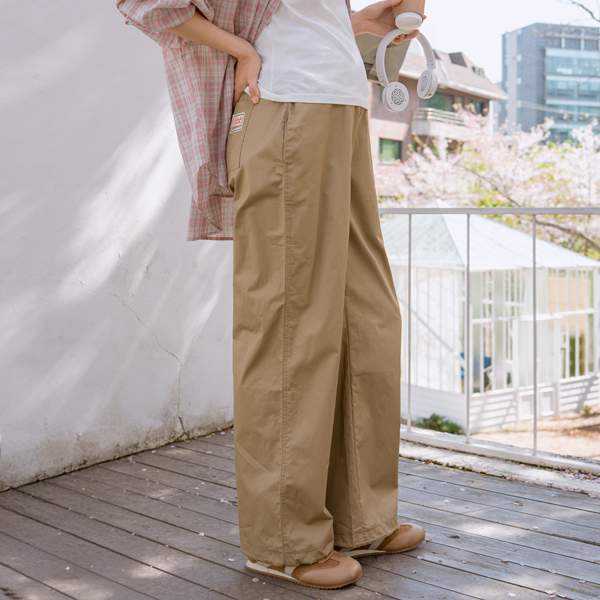 <b>[2WAY/Wide Fit/3D Seamless]</b> [S-made] Maternity*Cotton Label Two-Way Long Wide Maternity Pants