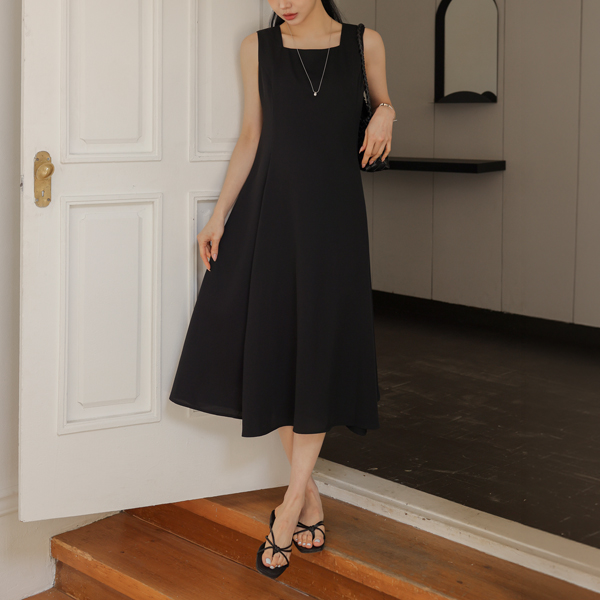 <b>[Limited Quantity SALE]</b> <b>[Ultimate Elegance/Dressy]</b> [S-made] Maternity*Princess Line Square Neck Maternity Dress
