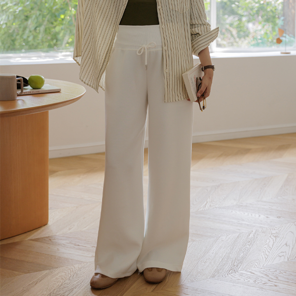 Maternity*Soft Cushion Wide Folding Pants