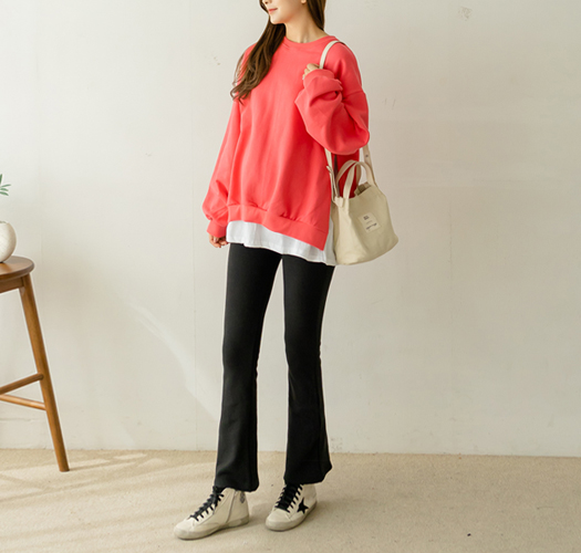 Maternity*Tight boot cut maternity leggings pants (ver.Mink)