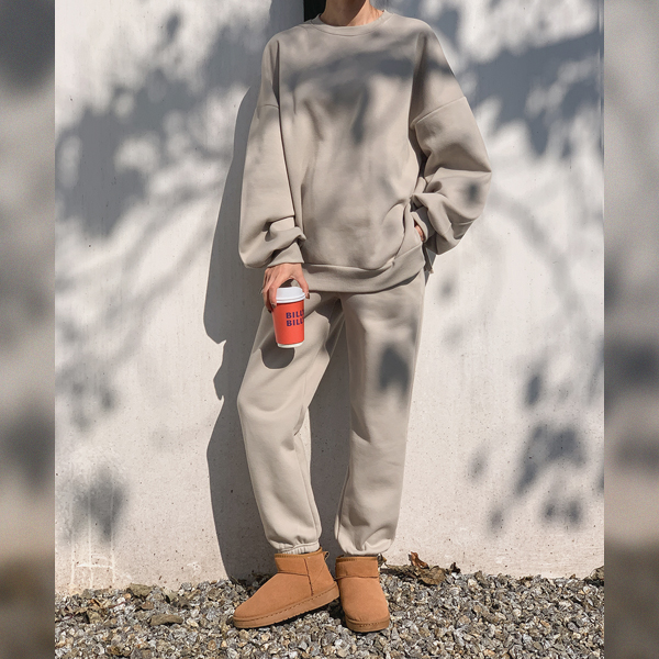 <b>[Limited Quantity SALE]</b> Maternity*Essential Joggers Fleece-lined Maternity Set