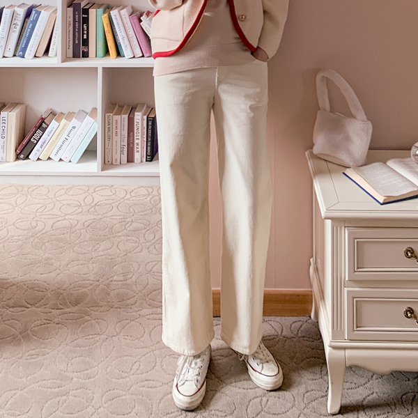 <b>[Limited Quantity SALE]</b> Maternity* Super Stretch Corduroy Straight Fleece-Lined Pants