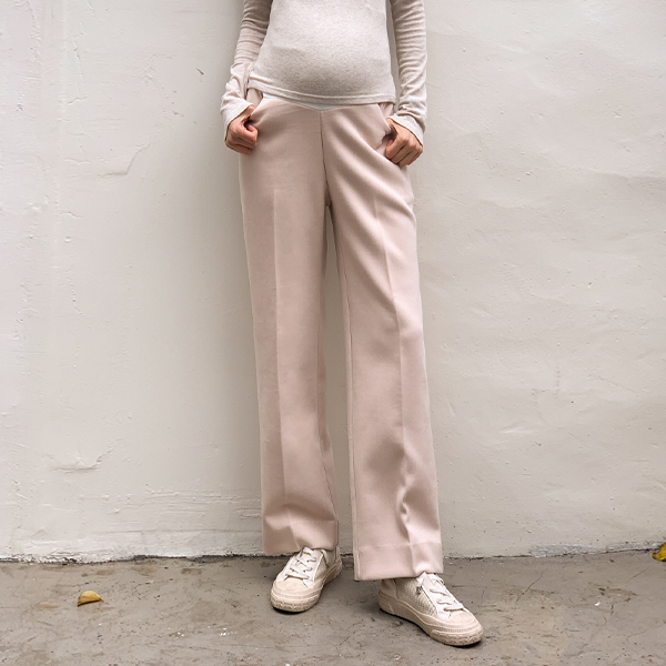 <b>[Limited Quantity SALE]</b> Maternity Winter Twill Relaxed Fit Fleece-Lined Maternity Pants