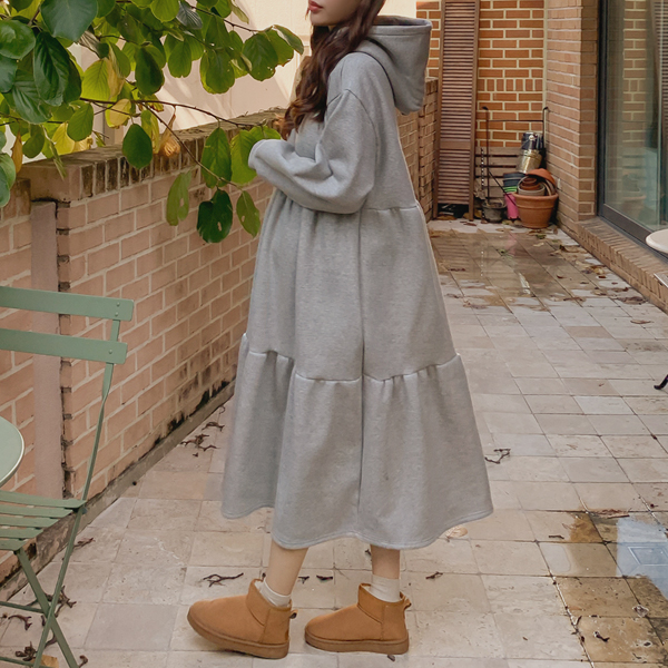 Maternity*Cancan Hooded Maternity Dress