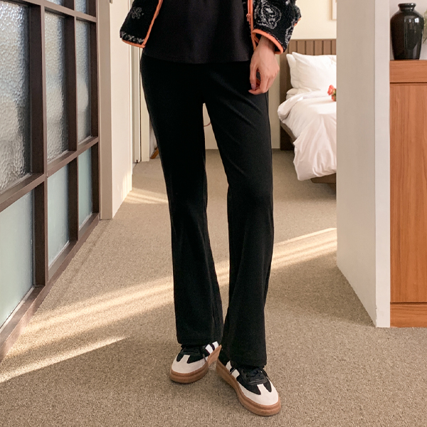 <b>[Limited Quantity SALE]</b> Maternity*Dummy Fleece High Bootcut Maternity Pants