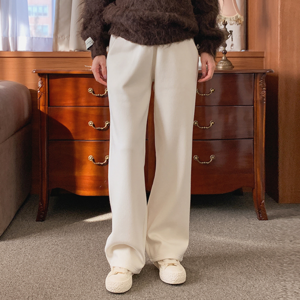 Maternity*Touch Knit Wide Raised Maternity Pants
