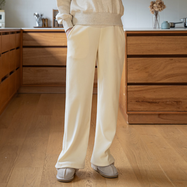 <b>[Limited Quantity SALE]</b> Maternity Double-sided Mink Ribbed Wide Maternity Pants