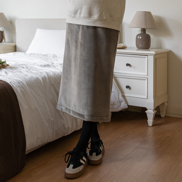 <b>[Limited Quantity SALE]</b> Maternity*Melting Mink Stretchy Maternity Skirt