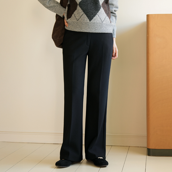 <b>[Good Tension/Mink Lining/Winter Slacks]</b> [S-made] Maternity* Chewy Semi-Wide Mink Maternity Pants