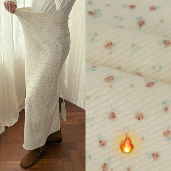 <b>[Limited Time Sale]</b> [S-made] Maternity* Small Flower Mink Maternity Skirt
