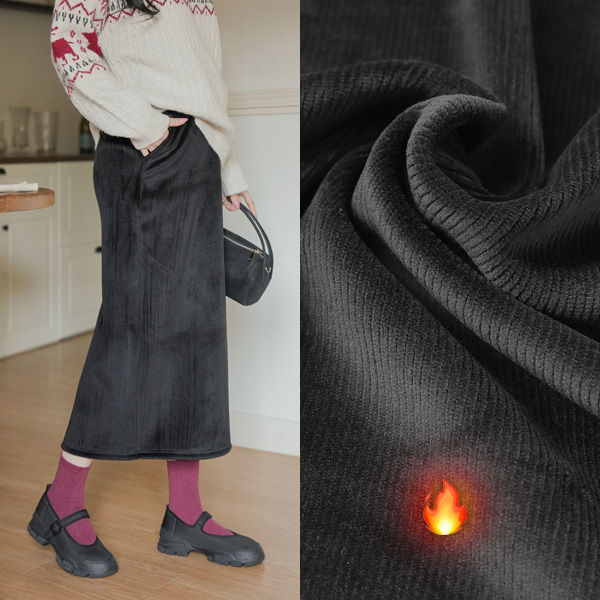 <b>[Limited Quantity SALE]</b> <b>[Winter Skirt♡/Mink Corduroy]</b> [S-made] Maternity*Mink Corduroy Slit Maternity Skirt