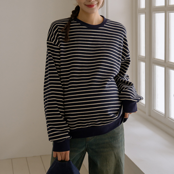 [S-made] Maternity* Urban Stripe Oversized Maternity T-shirt