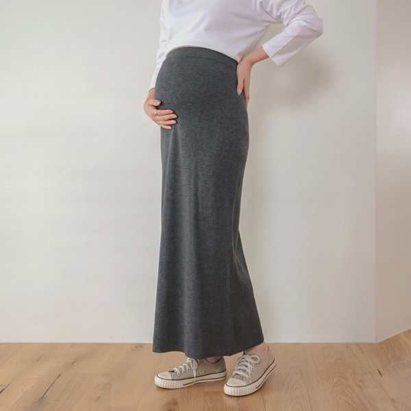 <b>[Special 2-Piece Deal]</b> <b>[School Uniform Item / Over 7,000 Sold]</b> [S-made] Maternity* Simple Long Maternity Skirt