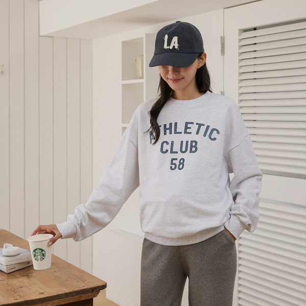 Maternity*Athletic Round Terry Sweatshirt