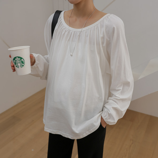 Maternity*Emily Shirring Tension Blouse Tee