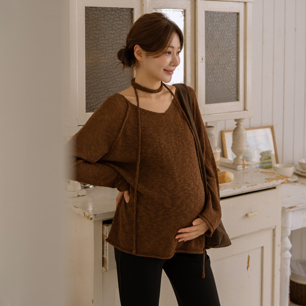 Maternity*Boucluse V Knit(StringSET)