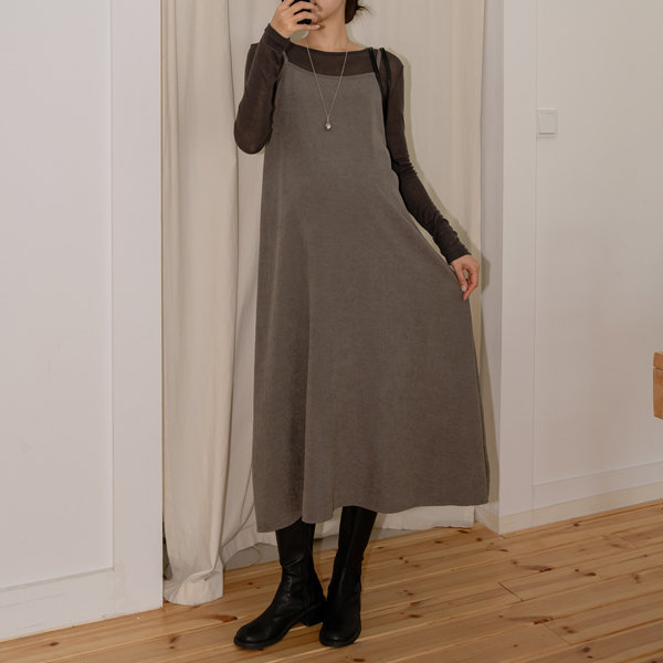 <b>[Bustier Layered/Body Cover/Soft Wool Peach]</b> [S-made] Maternity*Soft Wool Peach Bustier Maternity Dress