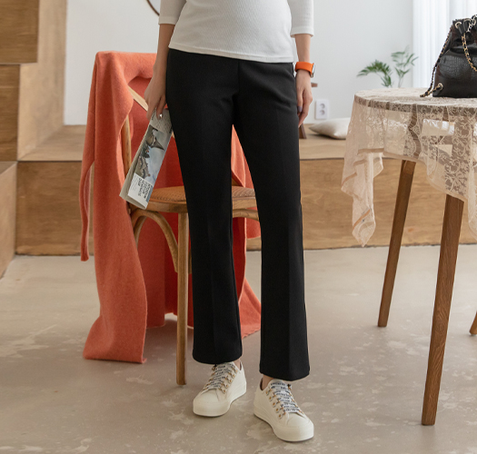 <b>[Limited Quantity SALE]</b> Maternity Double Cheese Bootcut Maternity Pants (ver. Fleece-lined)