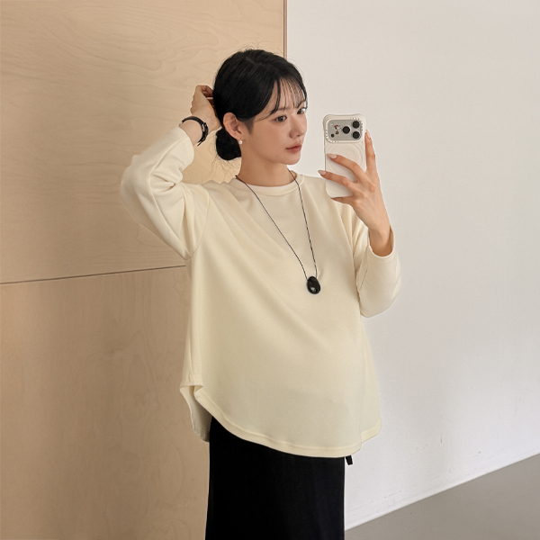<b>[Soft Fit/Tangle Tension/Flare/Body Coverage]</b> [S-made] Maternity*Soft Tension Flare Maternity T-shirt