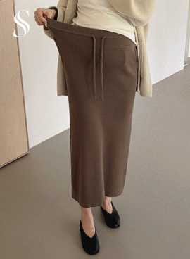 <b>[Free Shipping]</b> [S-made] Maternity*More Comfortable Stretchy Knit Long Maternity Skirt