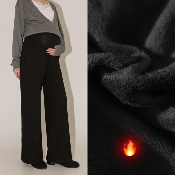 <b>[Free Shipping][Limited Time Offer]</b> Maternity Double Cheese Wide Warm Maternity Pants